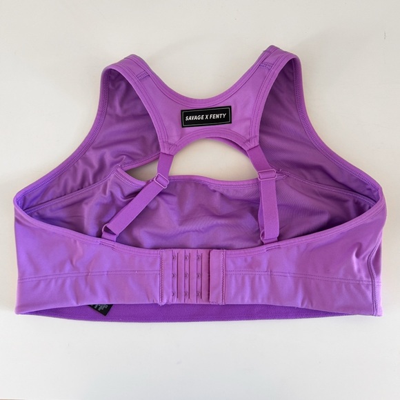 SAVAGE x FENTY • Hotline Medium Impact Sports Bra in Purple Mist - Picture 6 of 13
